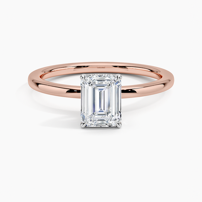 1.60 Carat Princess Halo Design Solitaire Lab Diamond Ring 18K - Florina 