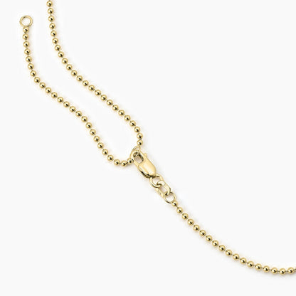 Boncuk Zincir Yuvarlak  1.00 karat Yuvarlak Kesim Laboratuvar Pırlanta Kolye 18K - Bold Diamonds