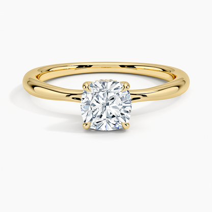 1.60 Carat Princess Halo Design Solitaire Lab Diamond Ring 18K - Florina 