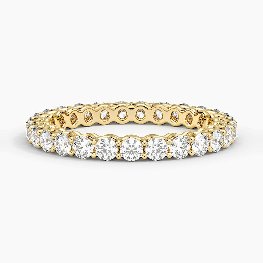 Tam Tur 1,00 Karat Yuvarlak Kesim Laboratuvar Pırlanta Yüzük 18K - Bold Diamonds
