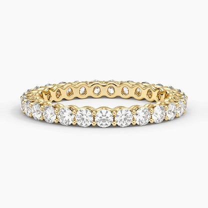 Tam Tur 1,00 Karat Yuvarlak Kesim Laboratuvar Pırlanta Yüzük 18K - Bold Diamonds