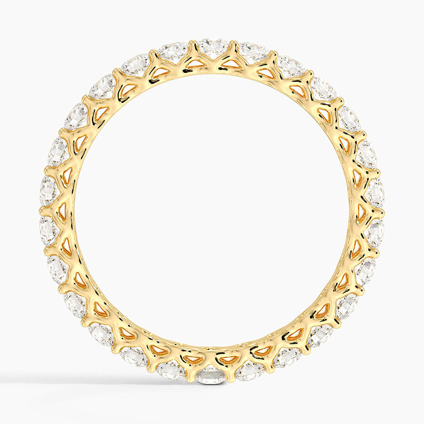 Tam Tur 1,00 Karat Yuvarlak Kesim Laboratuvar Pırlanta Yüzük 18K - Bold Diamonds