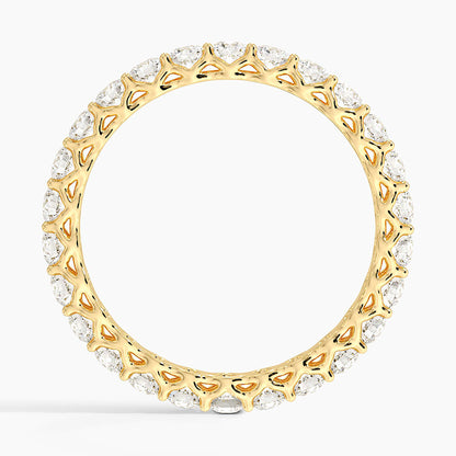 Tam Tur 1,00 Karat Yuvarlak Kesim Laboratuvar Pırlanta Yüzük 18K - Bold Diamonds