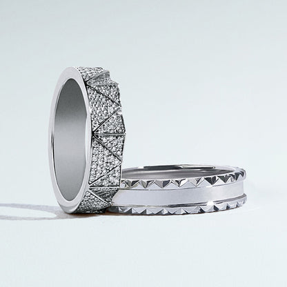 Alyans 1,00 Karat Yuvarlak Kesim Laboratuvar Pırlanta Yüzük 18K - Bold Diamonds