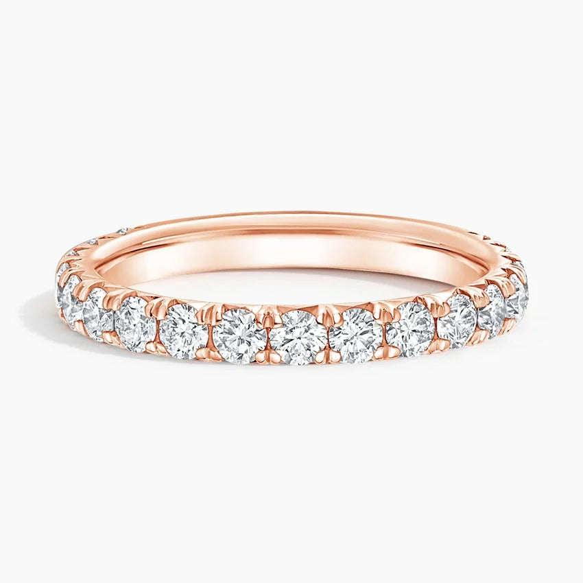 Tam Tur 1,00 Karat Yuvarlak Kesim Laboratuvar Pırlanta Yüzük 18K - Bold Diamonds