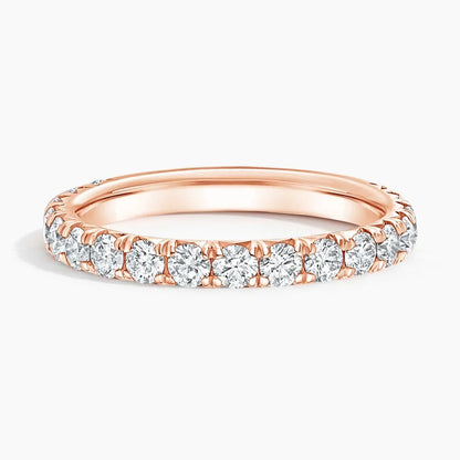 Tam Tur 1,00 Karat Yuvarlak Kesim Laboratuvar Pırlanta Yüzük 18K - Bold Diamonds