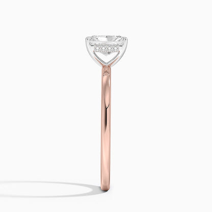 1.60 Carat Princess Halo Design Solitaire Lab Diamond Ring 18K - Florina 