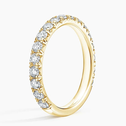 Tam Tur 1,00 Karat Yuvarlak Kesim Laboratuvar Pırlanta Yüzük 18K - Bold Diamonds