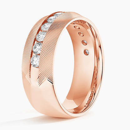 Alyans 1,00 Karat Yuvarlak Kesim Laboratuvar Pırlanta Yüzük 18K - Bold Diamonds