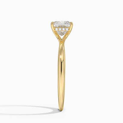 1.60 Carat Princess Halo Design Solitaire Lab Diamond Ring 18K - Florina 