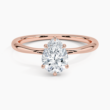 1.60 Carat Princess Halo Design Solitaire Lab Diamond Ring 18K - Florina 