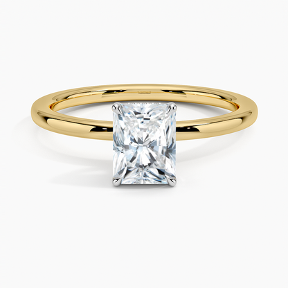 1.60 Carat Princess Halo Design Solitaire Lab Diamond Ring 18K - Florina 