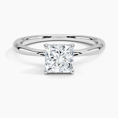 1.60 Carat Princess Halo Design Solitaire Lab Diamond Ring 18K - Florina 