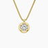 Secren Charm Yuvarlak 1.00 karat Yuvarlak Kesim Laboratuvar Pırlanta Kolye 18K - Bold Diamonds