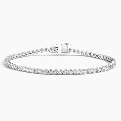 Su Yolu Model 1.00 Karat Yuvarlak Kesim Laboratuvar Pırlanta Bileklik 18K - Bold Diamonds