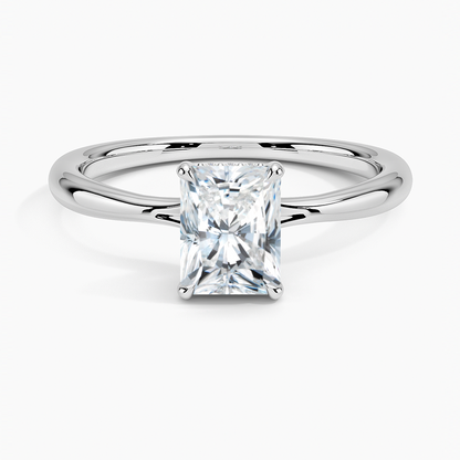 1.60 Carat Princess Halo Design Solitaire Lab Diamond Ring 18K - Florina 