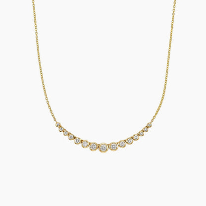 Sıralı Pırlanta Model 1.00 karat Yuvarlak Kesim Laboratuvar Pırlanta Kolye 18K - Bold Diamonds