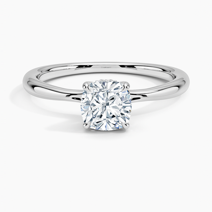 1.60 Carat Princess Halo Design Solitaire Lab Diamond Ring 18K - Florina 