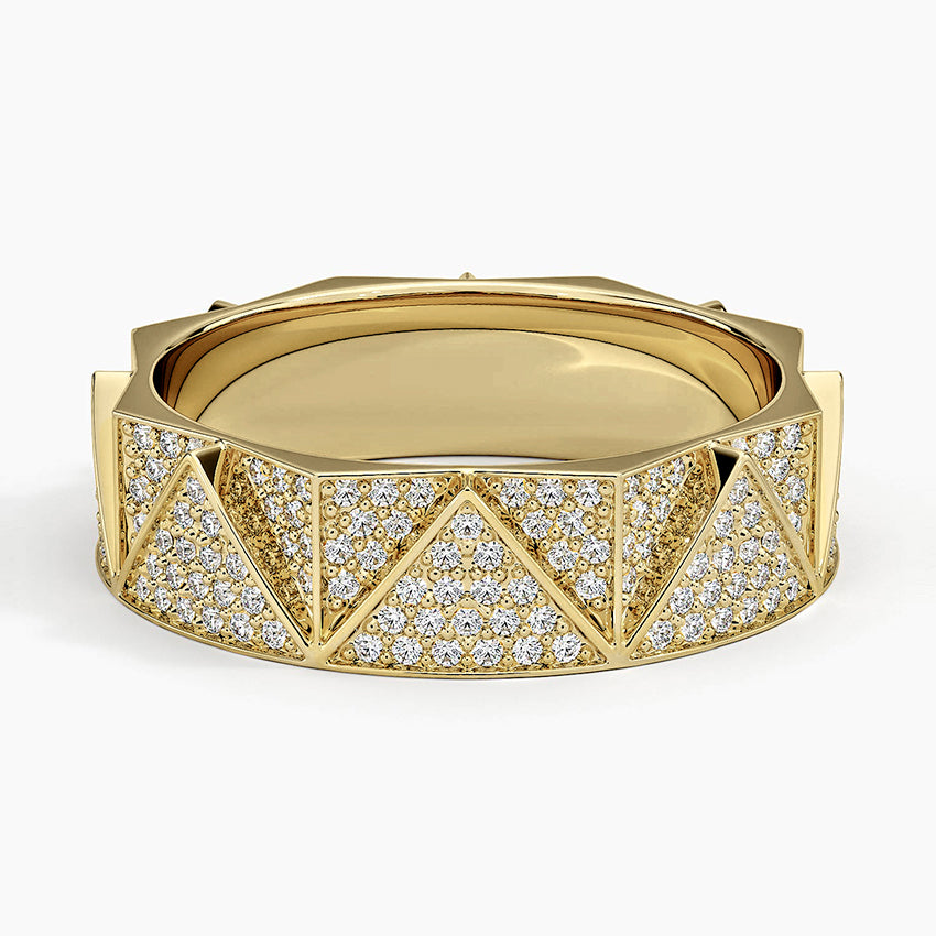 Alyans 1,00 Karat Yuvarlak Kesim Laboratuvar Pırlanta Yüzük 18K - Bold Diamonds