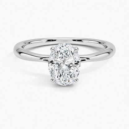 1.60 Carat Princess Halo Design Solitaire Lab Diamond Ring 18K - Florina 