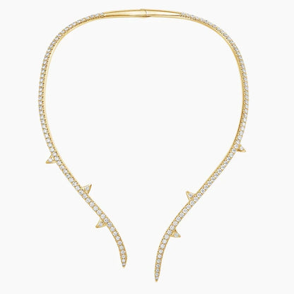Elmas Gölgesi Model 10.00 karat Yuvarlak Kesim Laboratuvar Pırlanta Kolye 18K - Bold Diamonds