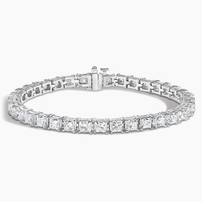 Su Yolu Model 14.00 Karat Prenses Kesim Laboratuvar Pırlanta Bileklik 18K - Bold Diamonds