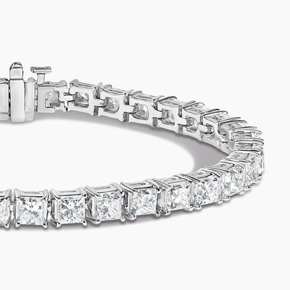 Su Yolu Model 14.00 Karat Prenses Kesim Laboratuvar Pırlanta Bileklik 18K - Bold Diamonds