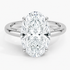 5.30 Karat Oval Kesim Hidden Halo Tasarım Tektaş Laboratuvar Pırlanta Yüzük - Salzburg - Bold Diamonds