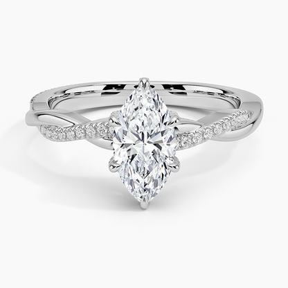 1.60 Carat Princess Halo Design Solitaire Lab Diamond Ring 18K - Florina 