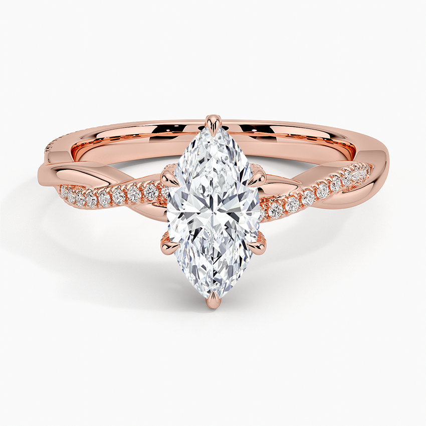 1.25 Karat Marquise Kesim Hidden Halo Tasarım Tektaş Laboratuvar Pırlanta Yüzük  - Talora - Bold Diamonds