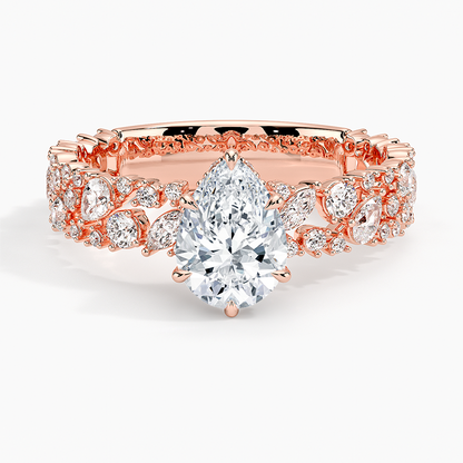 2.00 Damla Kesim Özel Tasarım Tektaş Laboratuvar Pırlanta Yüzük - Aylora