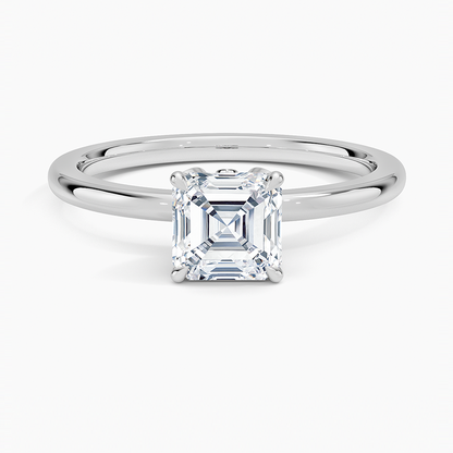 1.60 Carat Princess Halo Design Solitaire Lab Diamond Ring 18K - Florina 
