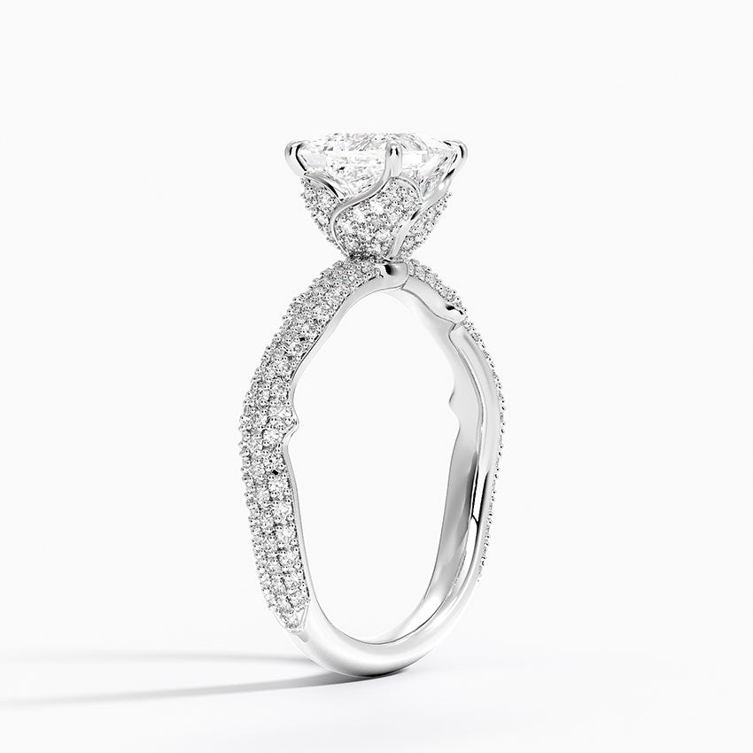 1.75 Prenses Kesim Hidden Halo Tasarım Tektaş Laboratuvar Pırlanta Yüzük - Filara