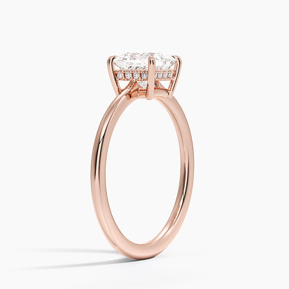 1.10 Prenses Kesim Hidden Halo Tasarım Tektaş Laboratuvar Pırlanta Yüzük - Tilora