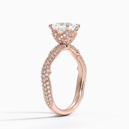 1.75 Prenses Kesim Hidden Halo Tasarım Tektaş Laboratuvar Pırlanta Yüzük - Filara