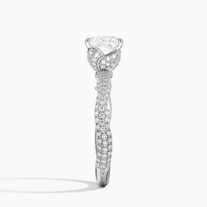 1.75 Karat Prenses Kesim Hidden Halo Tasarım Tektaş Laboratuvar Pırlanta Yüzük - Sorrento