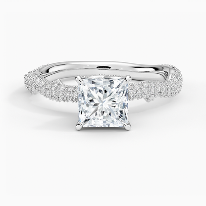 1.75 Prenses Kesim Hidden Halo Tasarım Tektaş Laboratuvar Pırlanta Yüzük - Filara