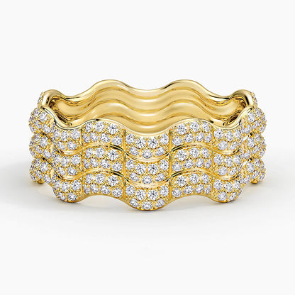 Özel Tasarım Tam Tur 1,00 Karat Yuvarlak Kesim Laboratuvar Pırlanta Yüzük 18K - Bold Diamonds