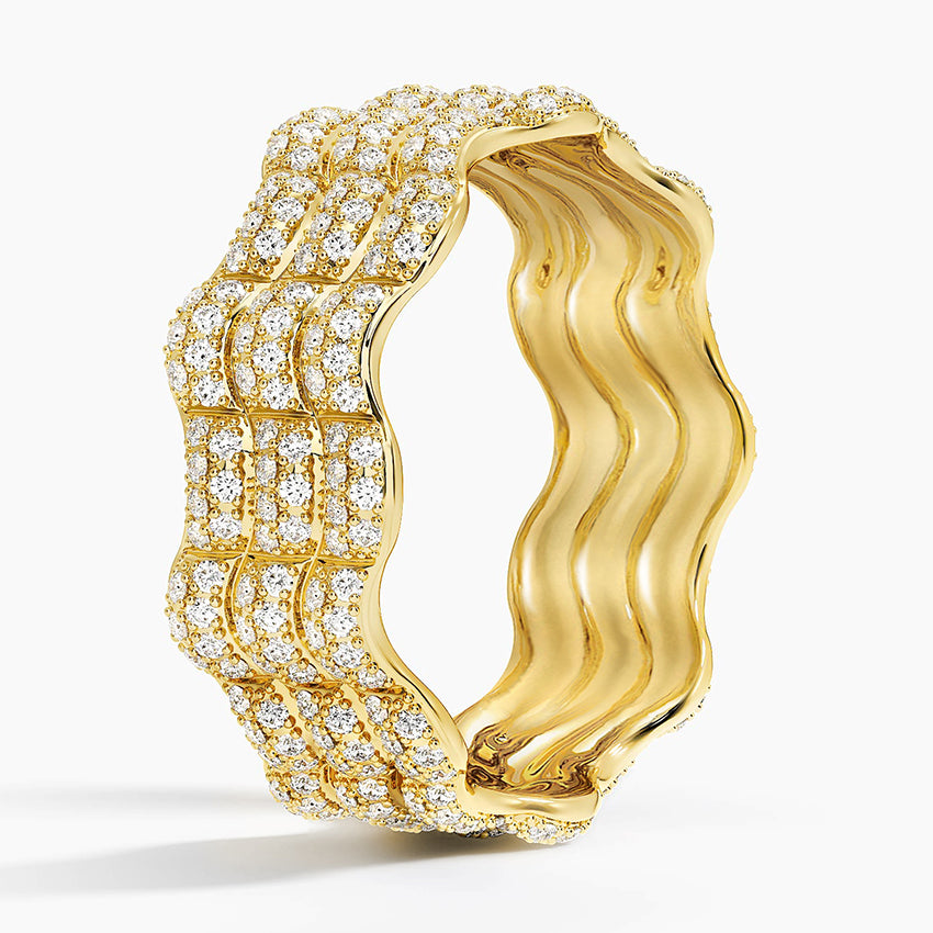 Özel Tasarım Tam Tur 1,00 Karat Yuvarlak Kesim Laboratuvar Pırlanta Yüzük 18K - Bold Diamonds