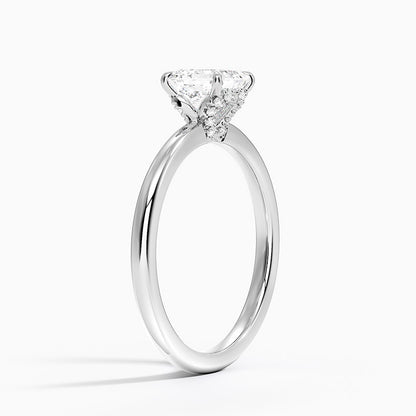 1.15 Asscher Kesim Hidden Halo Tasarım Tektaş Laboratuvar Pırlanta Yüzük - Vilora