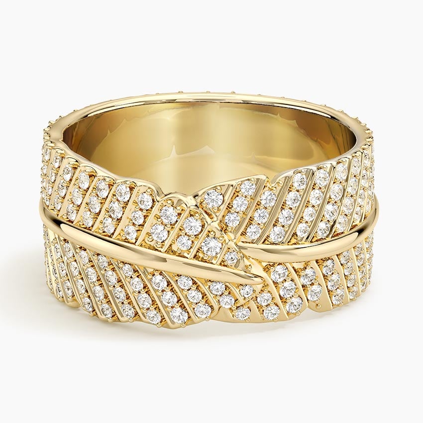 Yaprak Model 1.00 Karat Yuvarlak Kesim Laboratuvar Pırlanta Yüzük 18K - Bold Diamonds