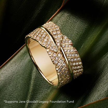 Yaprak Model 1.00 Karat Yuvarlak Kesim Laboratuvar Pırlanta Yüzük 18K - Bold Diamonds