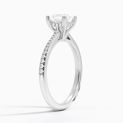 1.25 Karat Princess Hidden Halo Tasarım Tektaş Laboratuvar Pırlanta Yüzük - Milara