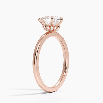 1.60 Carat Princess Halo Design Solitaire Lab Diamond Ring 18K - Florina 