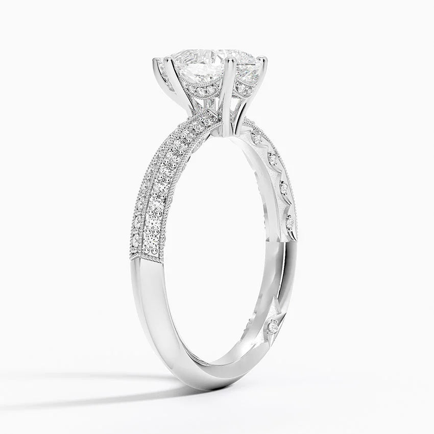 1.50 Damla Kesim Yarım Tur Tasarım Tektaş Laboratuvar Pırlanta Yüzük - Selara