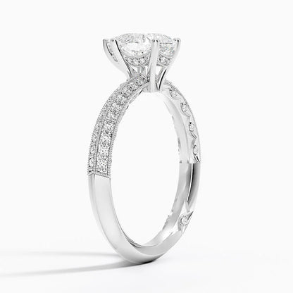 1.50 Damla Kesim Yarım Tur Tasarım Tektaş Laboratuvar Pırlanta Yüzük - Selara