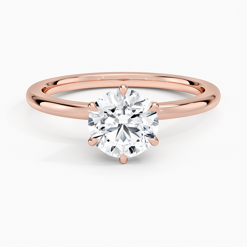Altı Tırnak 1.15 Karat Hidden Halo Tasarım Tektaş Laboratuvar Pırlanta Yüzük - Delora - Bold Diamonds