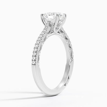 1.50 Oval Kesim Halo Tasarım Tektaş Laboratuvar Pırlanta Yüzük - Nilara