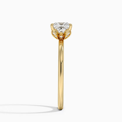 1.60 Carat Princess Halo Design Solitaire Lab Diamond Ring 18K - Florina 