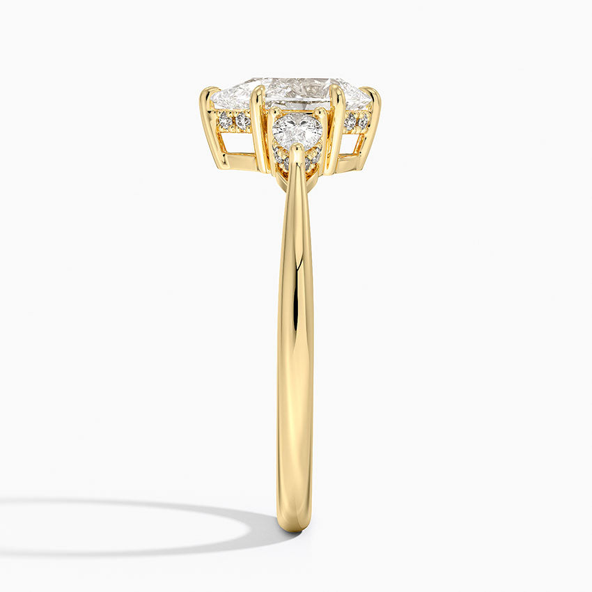 1.60 Carat Princess Halo Design Solitaire Lab Diamond Ring 18K - Florina 